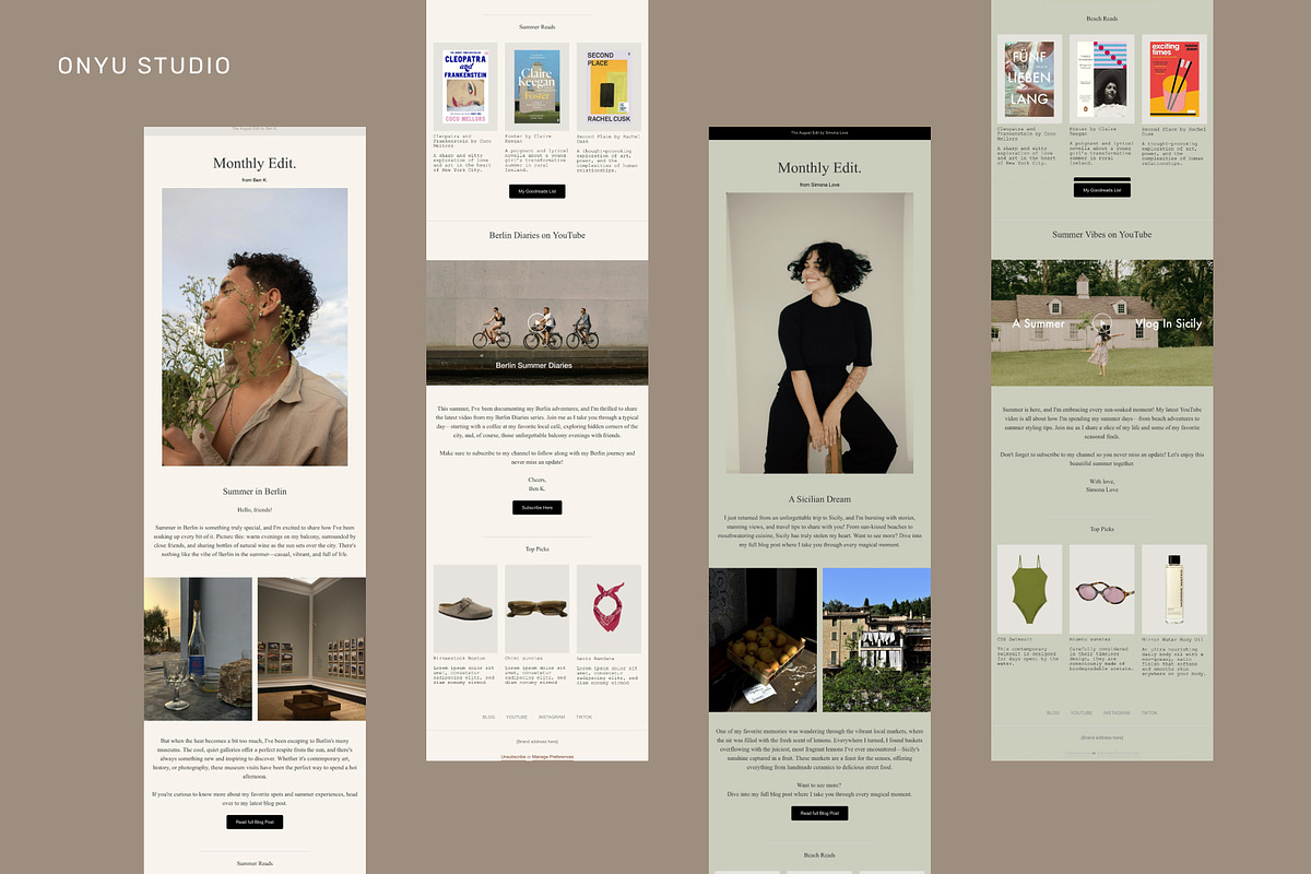 Content Creator Newsletter Template, an Email Template by ONYU Studio (Photo 4 of 4)