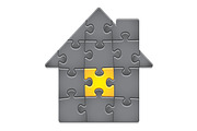 Jigsaw Puzzle House. 14 pieces., an Illustration by Maril (Thumbnail 2 of 3)