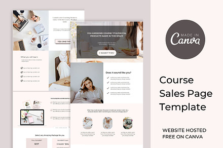 Canva Website Sales Page Template, a Landing Page Template by Deepa Template Studio