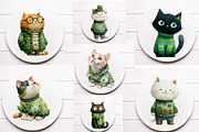 St Patrick Day Cats Clipart, an Illustration by Designworld (Thumbnail 5 of 6)