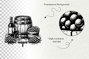 Wine Cellar Winery Line Art Graphics, a Decorative Illustration by DENIDigitalArtSudio (Thumbnail 7 of 7)