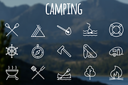 Camping icons, an Icon by brandcut (Thumbnail 1 of 4)