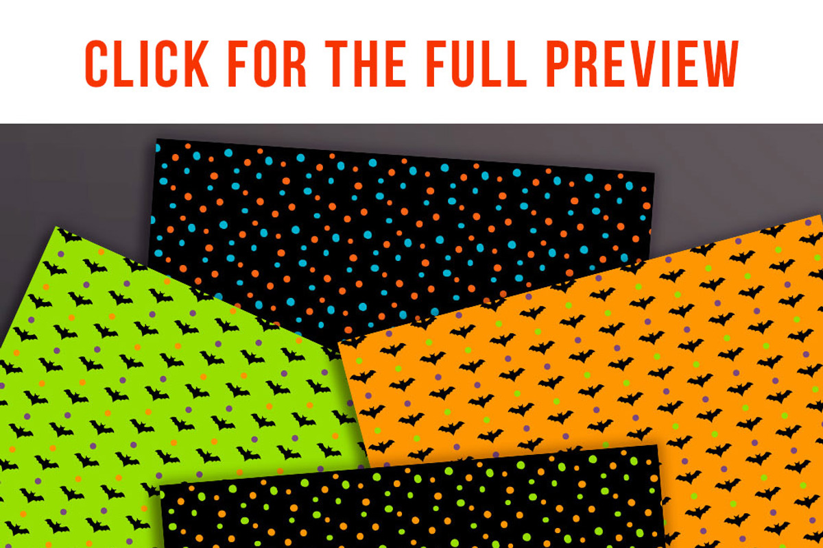Halloween Digital Papers 2, a Pattern Graphic by The Digital Download Shop (Photo 2 of 2)
