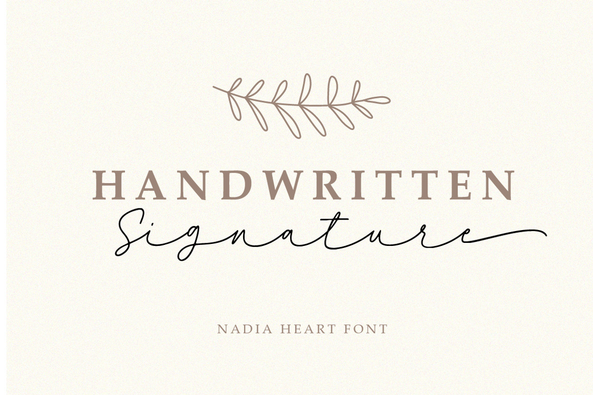 Nadia Heart Script Font with Swash, a Script Font by Typebae (Photo 9 of 9)