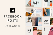 Minimal Facebook post templates, a Social Media Template by Wild Ones (Thumbnail 1 of 10)