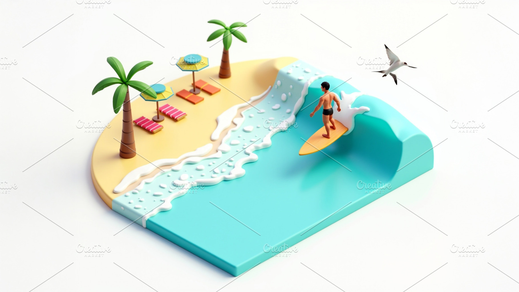Isometric Low Poly 3D Render of Pers, a Photo by Stock Shape