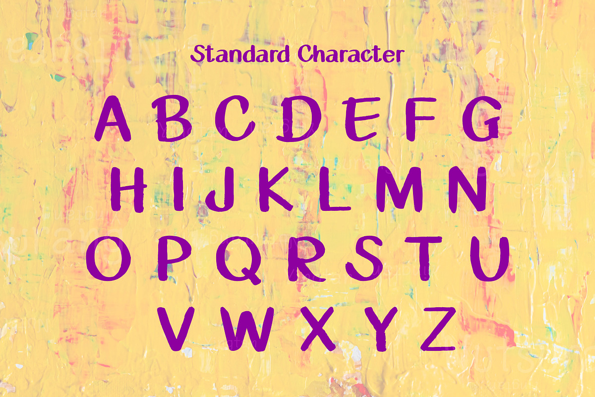 Letters Painted Fonts, a Script Font by N Nakorn Creative (Photo 5 of 7)