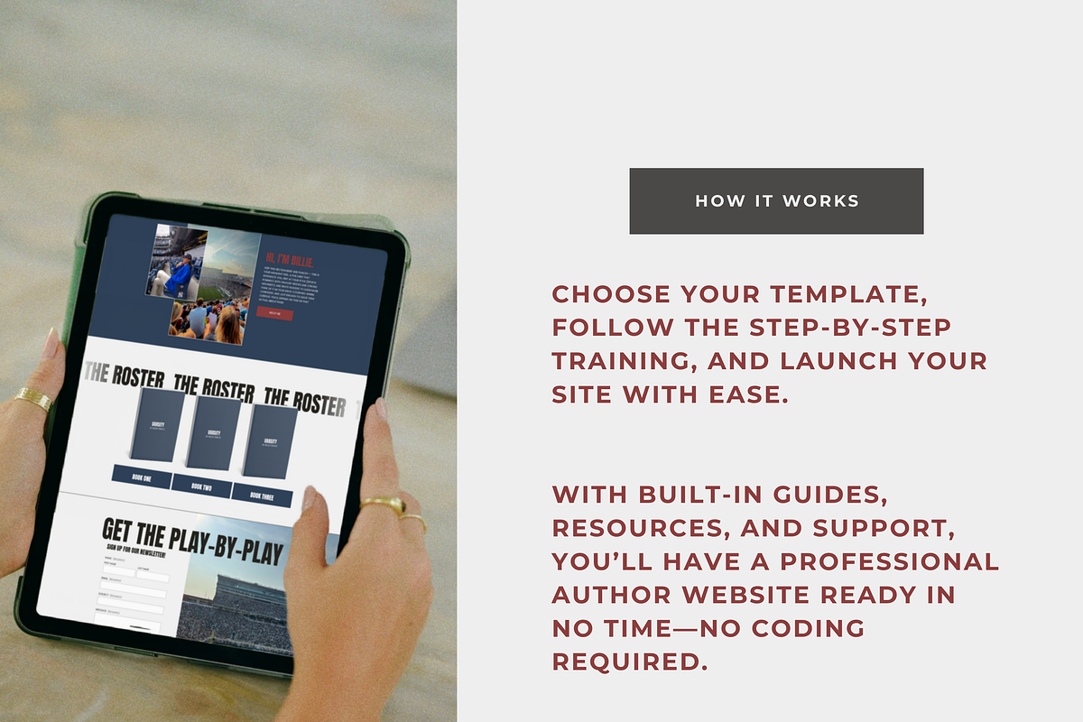 Squarespace Author Website Template, a Squarespace Template by Billie Grace Studio (Photo 5 of 8)