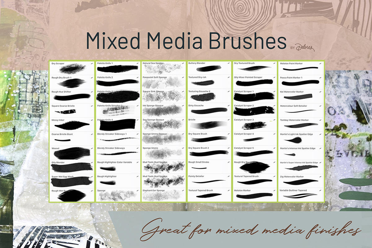 Massive Art Journalling Bundle, a Brushes & More by DeloresArt (Photo 9 of 28)