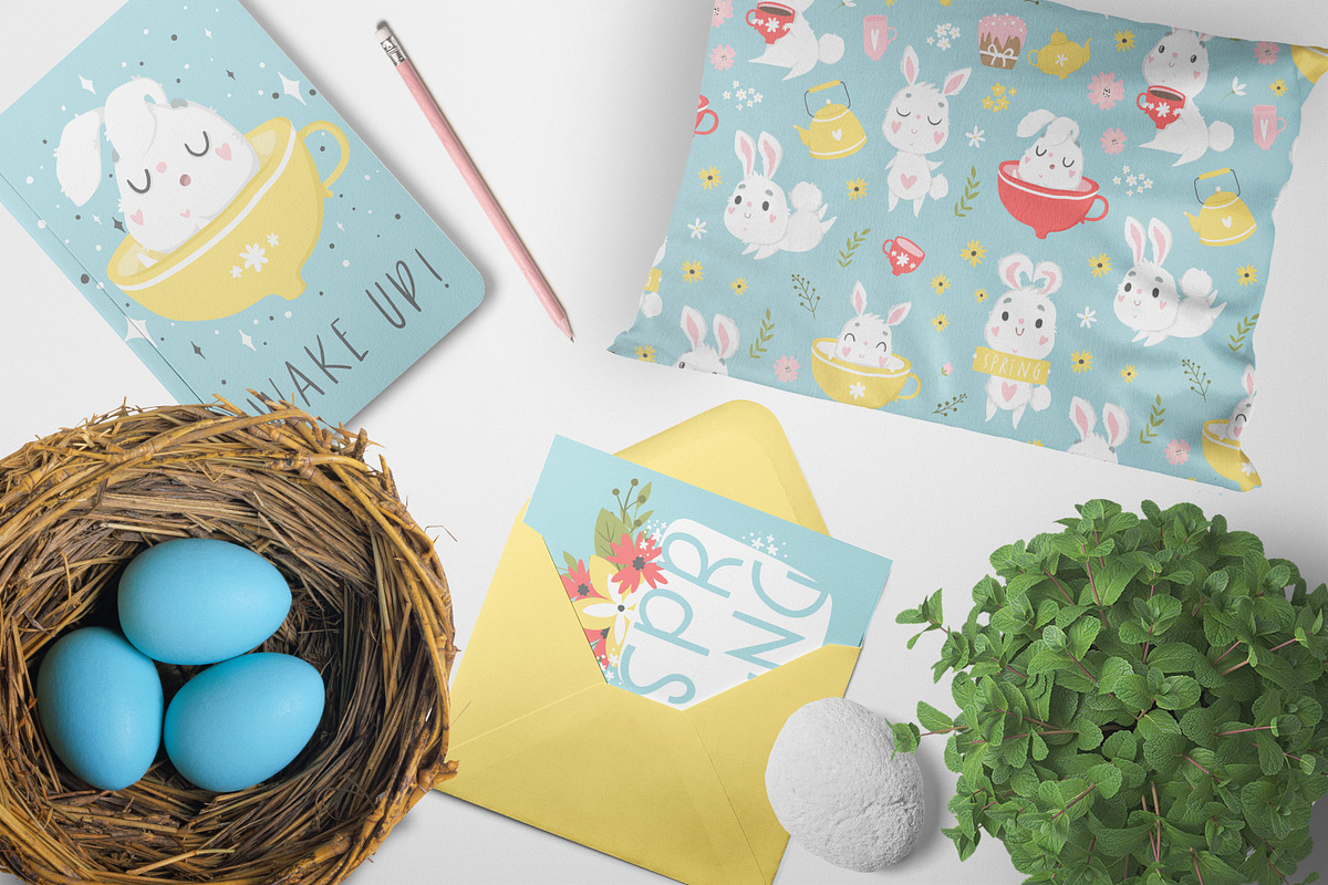Easter Bunny - spring set, an Animal Illustration by Artnis (Photo 7 of 7)