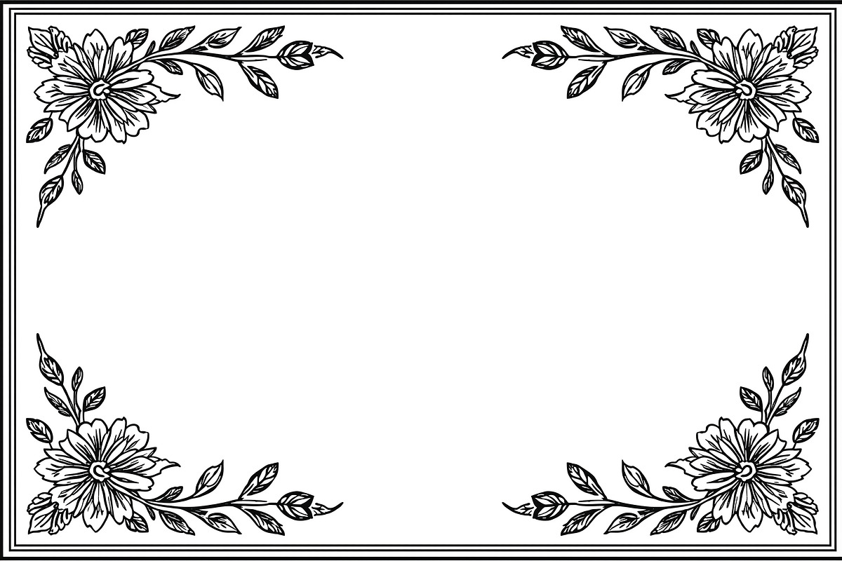 Elegant Floral Border Vector Set, an Illustration by Gfx_Store (Photo 6 of 9)