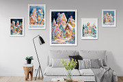 Christmas Snowy Cottage Illustration, a Decorative Illustration by Housui Patterns (Thumbnail 9 of 9)