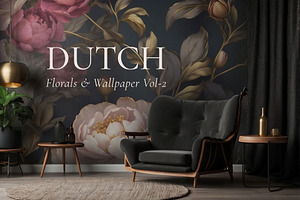 Dutch Floral Wallpaper Vol-2