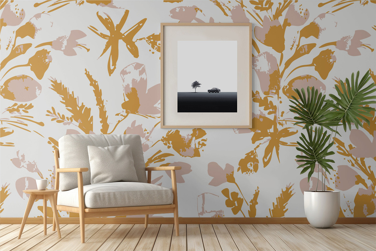 Subtle Summer Flowers, a Wallpaper Graphic by MalyskaStudio