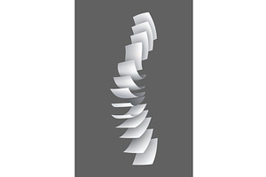 Falling paper sheets. Set of, an Object Illustration by Things for designers