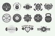 Set of vintage gym logos, a Branding & Logo Template by AkimD (Thumbnail 5 of 9)