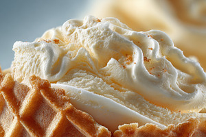 Ice cream cone with soft cream, a Photo by Beautiful things