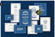 Blue Vintage Wedding Suite, a Card Template by Neermana (Thumbnail 1 of 4)