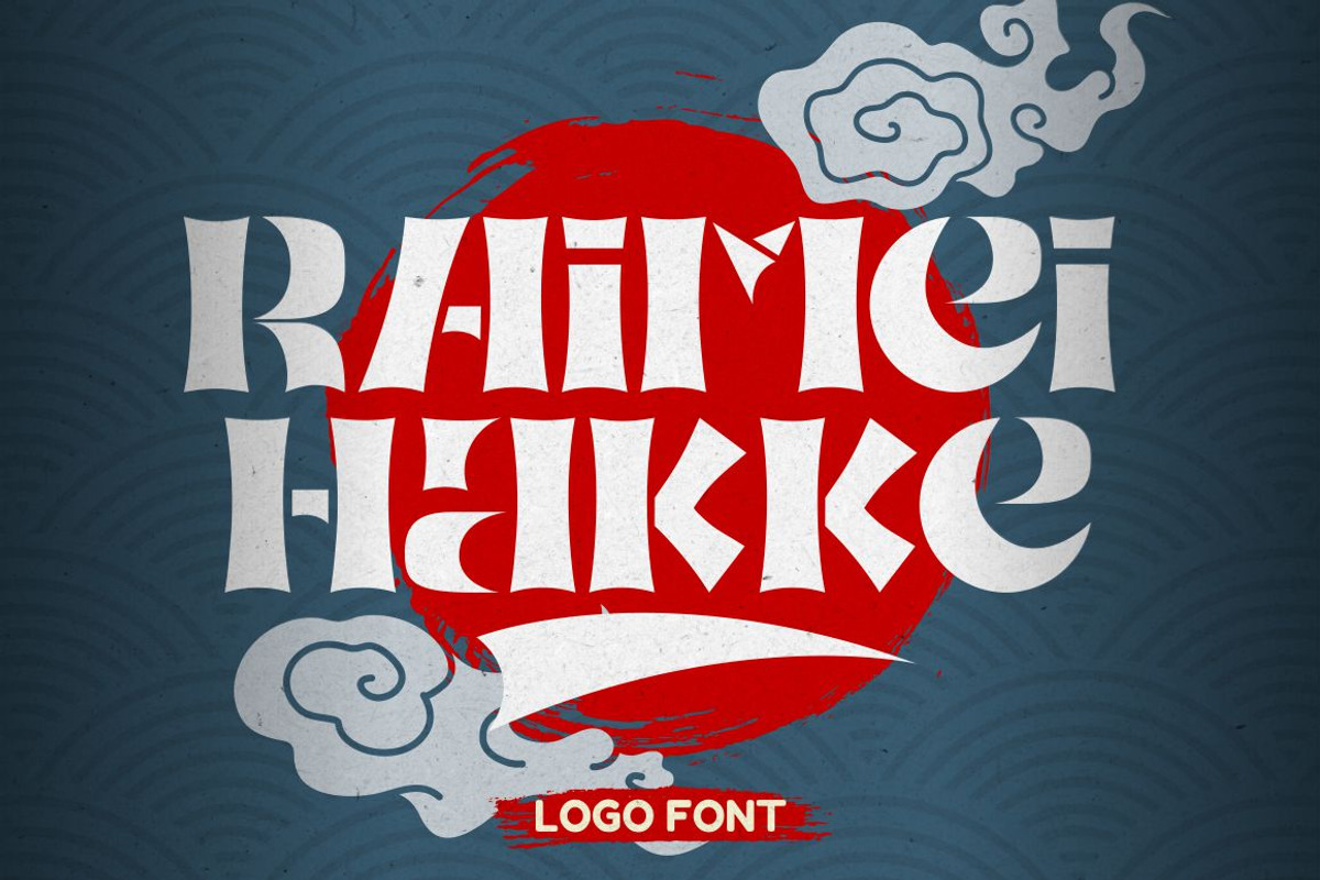 Raimei Hakke - Japan Style Logo Font, a Script Font by PutraCetol Studio (Photo 1 of 13)