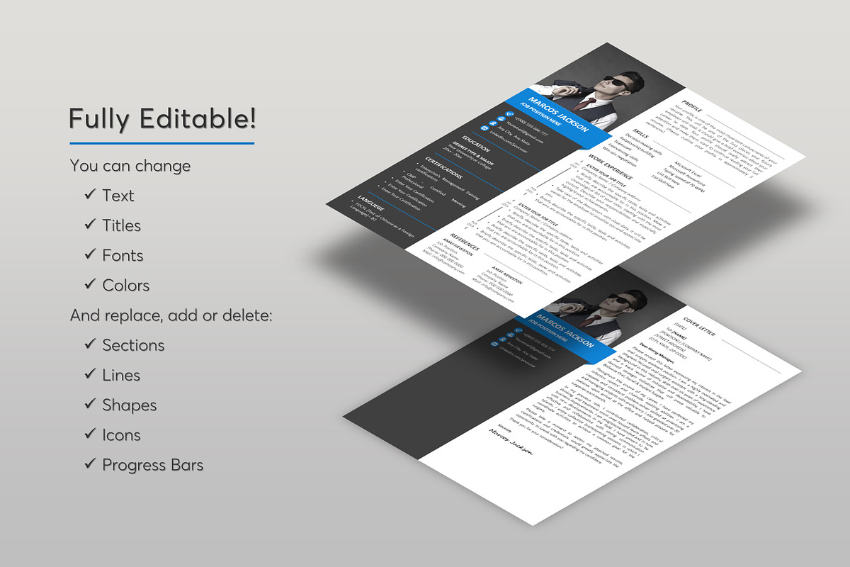 ATS Resume CV Word & PowerPoint - 17, a Resume Template by MrCam Template Resume|CV (Photo 5 of 7)