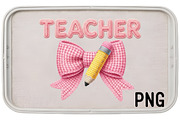 Faux Yarn Teacher Coquette Bow PNG, an Illustration by Black Bird Studio (Thumbnail 2 of 3)