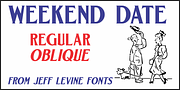 Weekend Date JNL, a Serif Font by Jeff Levine Fonts (Thumbnail 1 of 5)