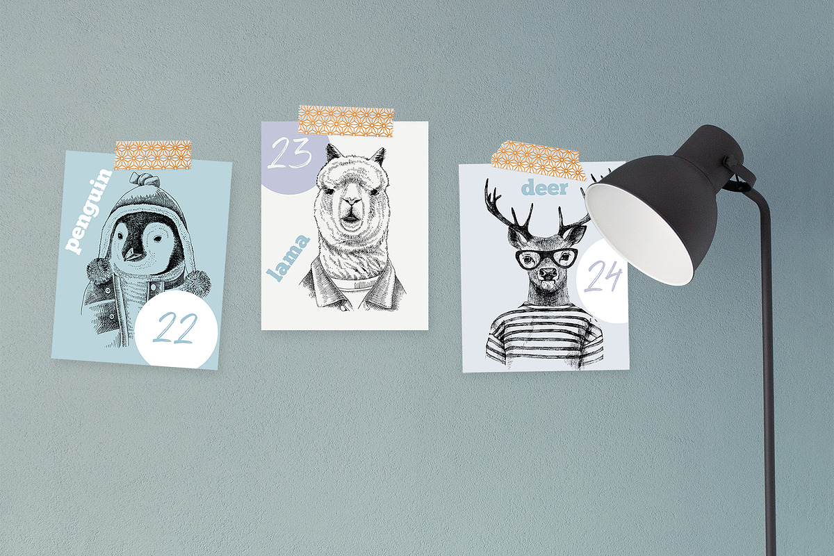 Printable advent calendar, a Poster Template by handsketched (Photo 5 of 8)