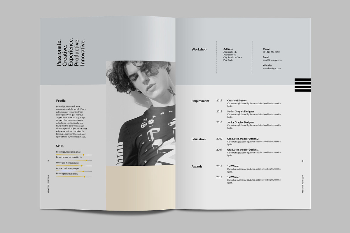 Kreatype Portfolio, a Brochure Template by Kreatype Studio (Photo 4 of 16)