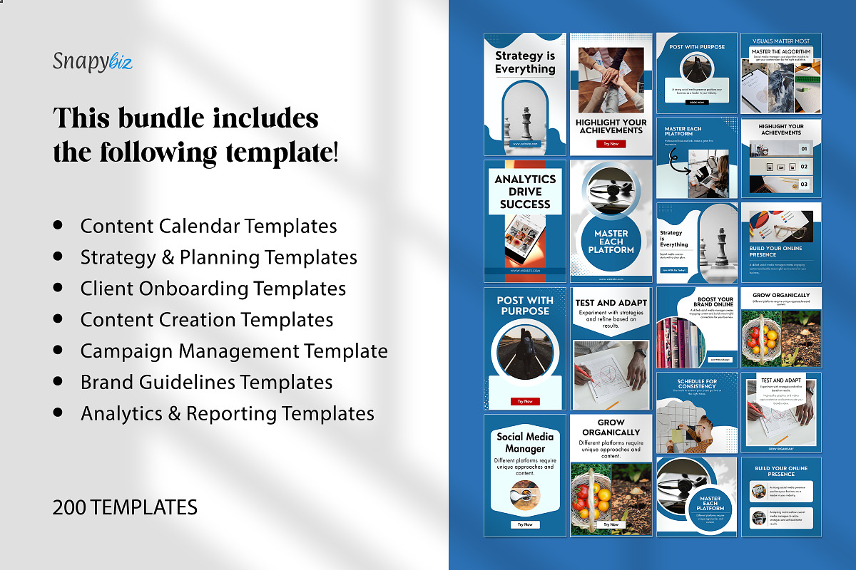 Social Media Manager Canva Bundle, a Social Media Template by Snapybiz (Photo 3 of 10)
