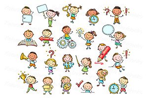 Kids education clipart school things, an Education Illustration by Bubert Art