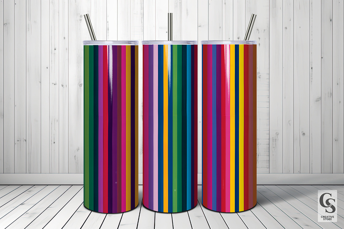 Colorful Rainbow Stripes Patterns, a Pattern Graphic by Creative Store (Photo 5 of 5)