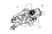 Astronaut in space + patterns, a Technology Illustration by Good Studio (Thumbnail 3 of 8)