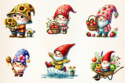 Spring Gnome Sublimation Clipart, a Seasonal Illustration by DreamArtGraphic (Thumbnail 2 of 5)