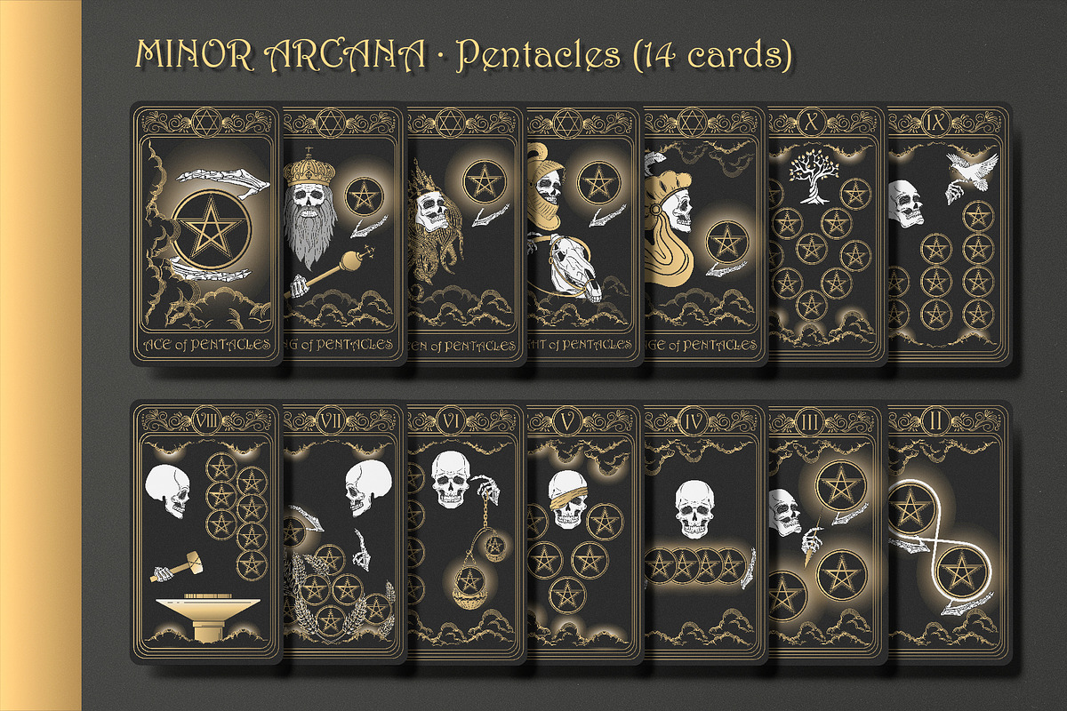 Black & Gold Tarot Deck, an Illustration by Evgenia Pichkur (Photo 4 of 8)