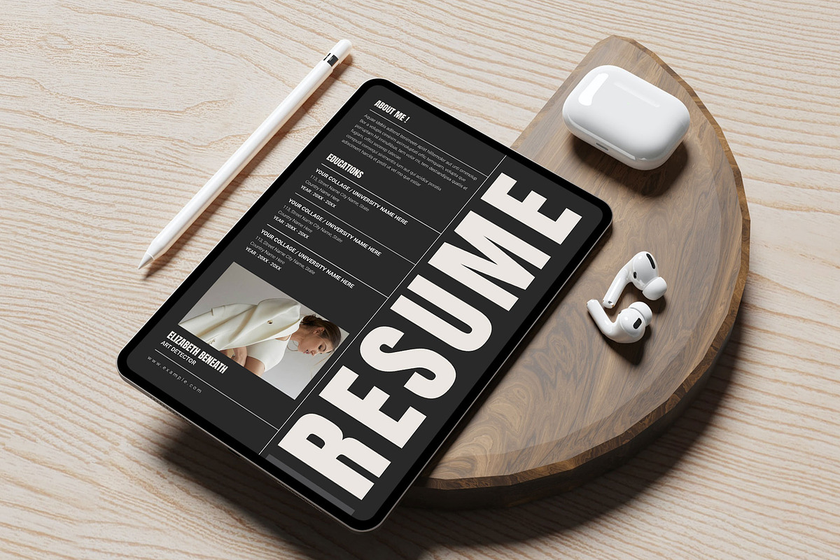 Resume - CV - Template _Word & Canva, a Resume Template by TemplateFolio-Shop (Photo 2 of 5)