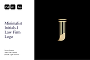 Minimalist Initials J Law Firm Logo, a Branding & Logo Template by Luxury Logos (Thumbnail 1 of 4)