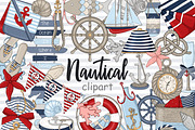 Nautical Clipart, a Transportation Illustration by GlamArtZhanna (Thumbnail 1 of 5)