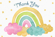 Baby Unicorns Watercolor Set, an Animal Illustration by LeMagiqueBoutique (Thumbnail 5 of 5)