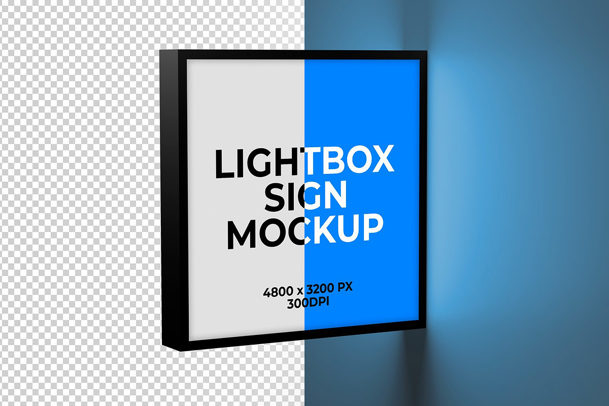 Lightbox Sign Mockup, an Advertising Mockup by Medialoot (Photo 3 of 7)