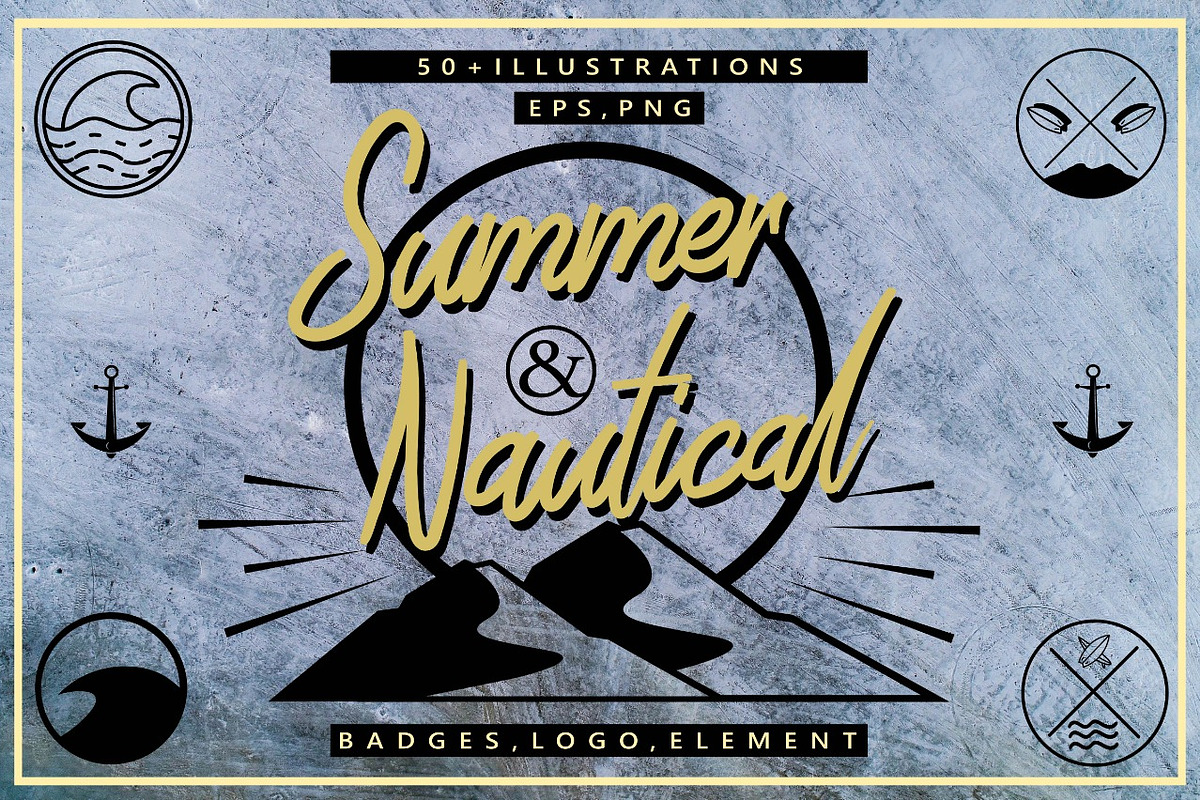 Summer & Nautical Design Pack, an Illustration by Rustype (Photo 1 of 6)