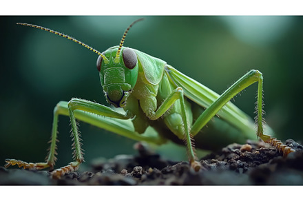 Macro photograph of a vibrant green, an Animal Photo by Sergey Kotenev