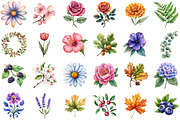 Folk Art Botanicals Flowers Berries, an Illustration by Sublimation Artist (Thumbnail 2 of 6)