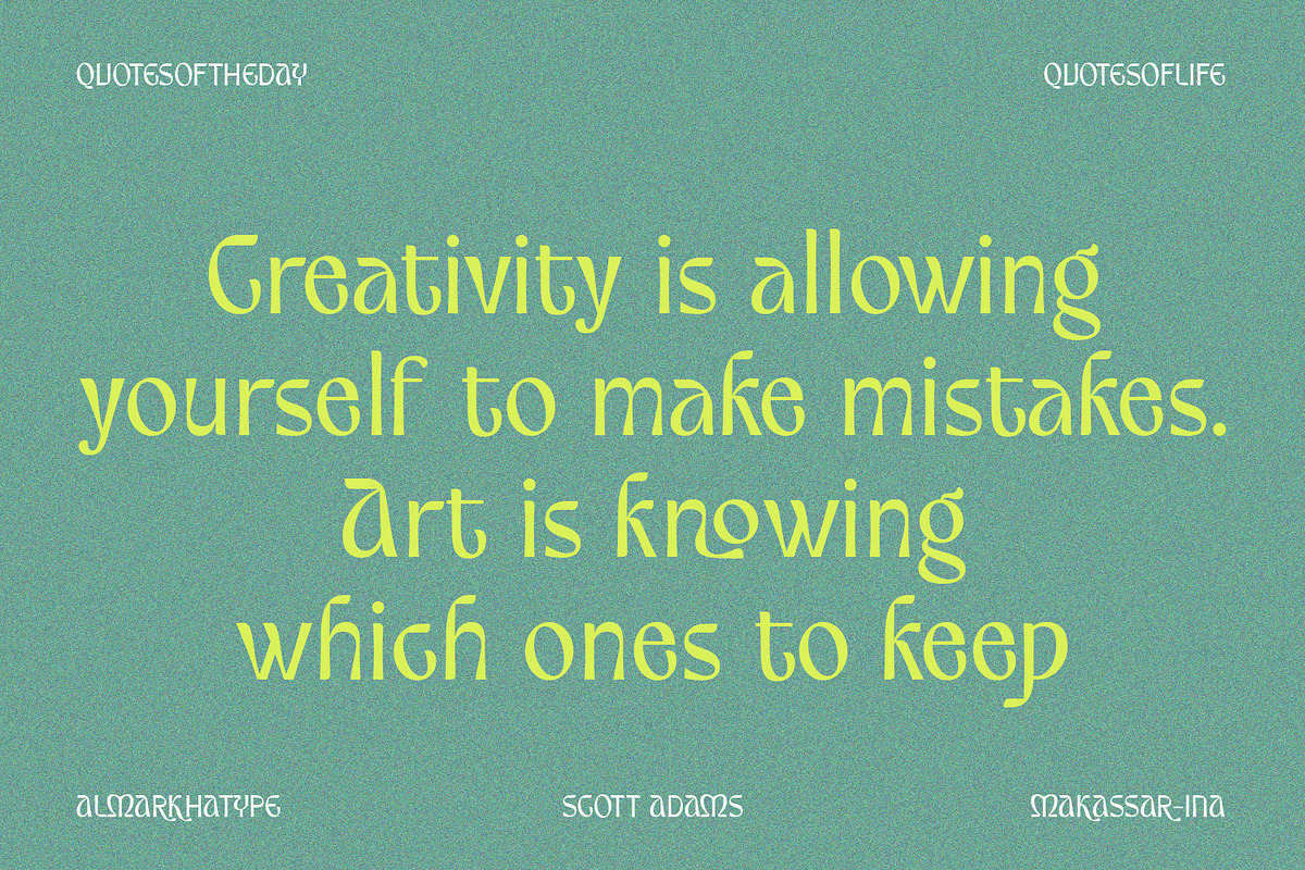 Veganza – Quirky Display Font, a Sans Serif Font by Almarkhatype (Photo 6 of 11)
