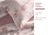 Realistic Cotton Bedding Mockup, a Household Mockup by Brzozowska (Thumbnail 1 of 5)