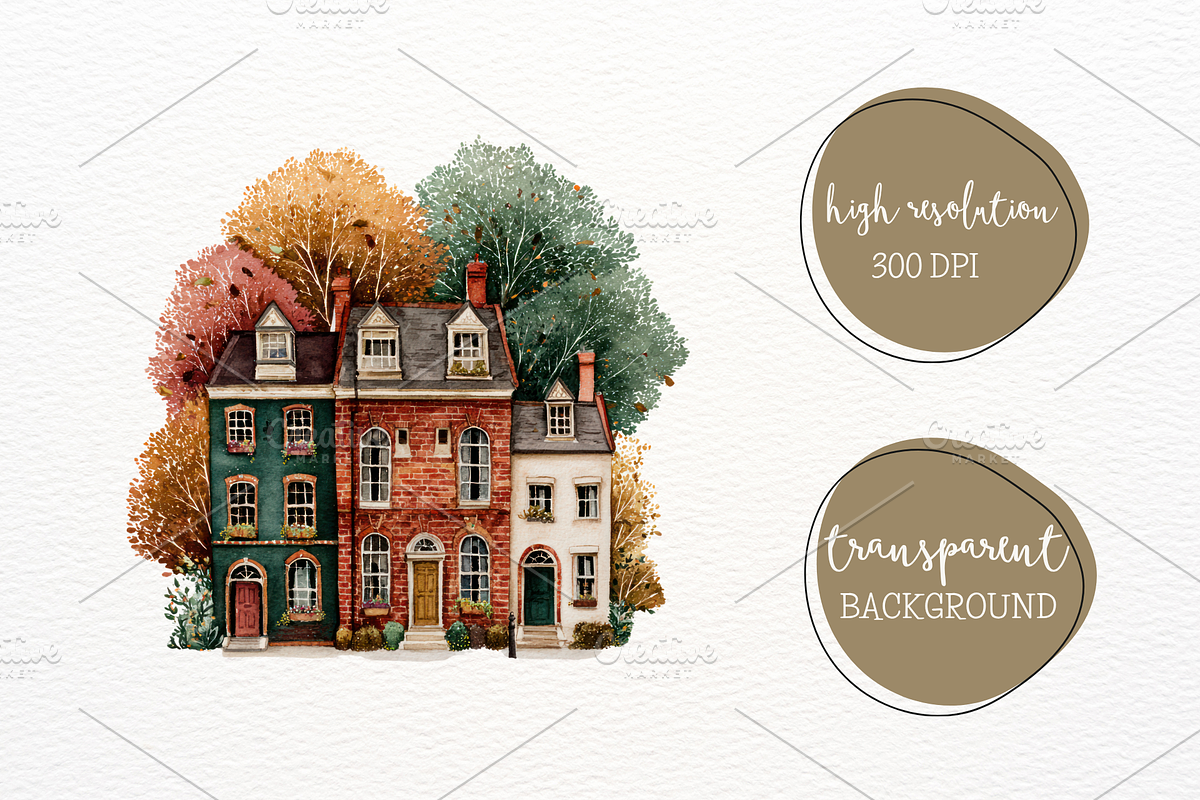 Fall Clipart Watercolor Sublimation, a Seasonal Illustration by Maysa Art (Photo 5 of 5)