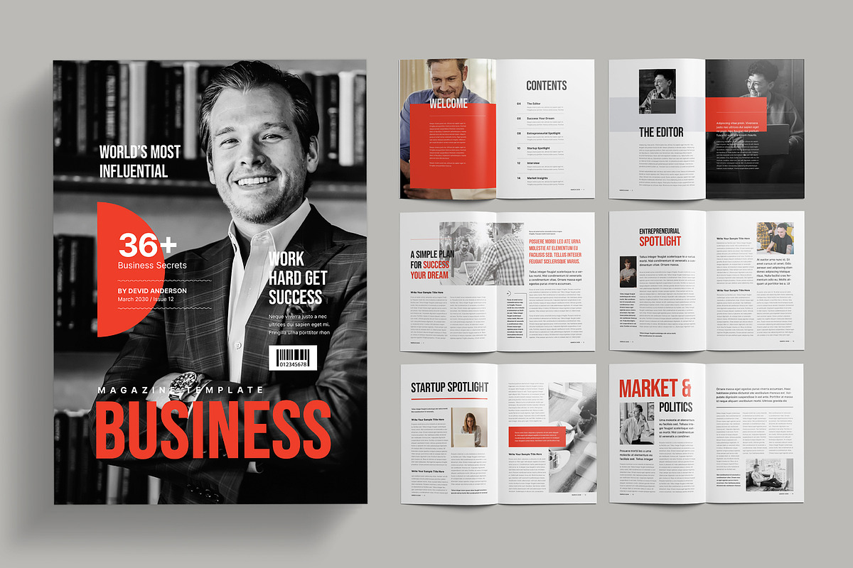 Business Magazine | Canva & InDesign, a Magazine Template by Pixelpick (Photo 2 of 14)