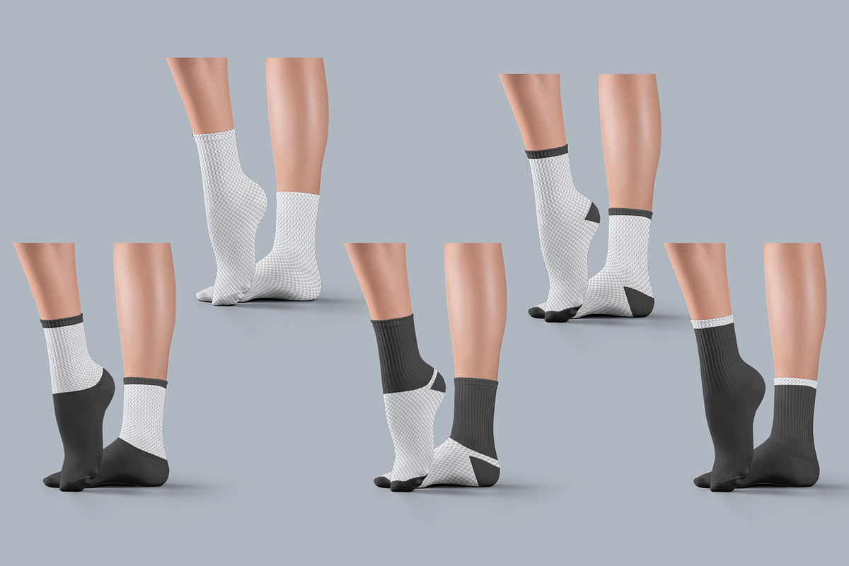 7 Mockups Medium Socks, a Bottom Mockup by Grow Design Craft Studio (Photo 5 of 7)