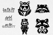 Raccoon SVG Bundle - Raccoon Clipart, an Animal Illustration by YouniqueArtwork (Thumbnail 1 of 5)
