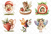 Strawberry Garden Fairies Clipart, an Illustration by Dream Creation (Thumbnail 2 of 6)
