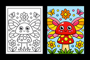 Whimsical Goblin World Coloring Page, a Decorative Illustration by Design Station (Thumbnail 6 of 8)